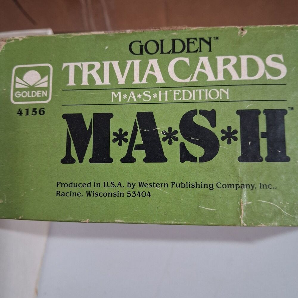 Vintage 1984 MASH Golden Trivia Cards Complete 216 Card Set Holder 4156